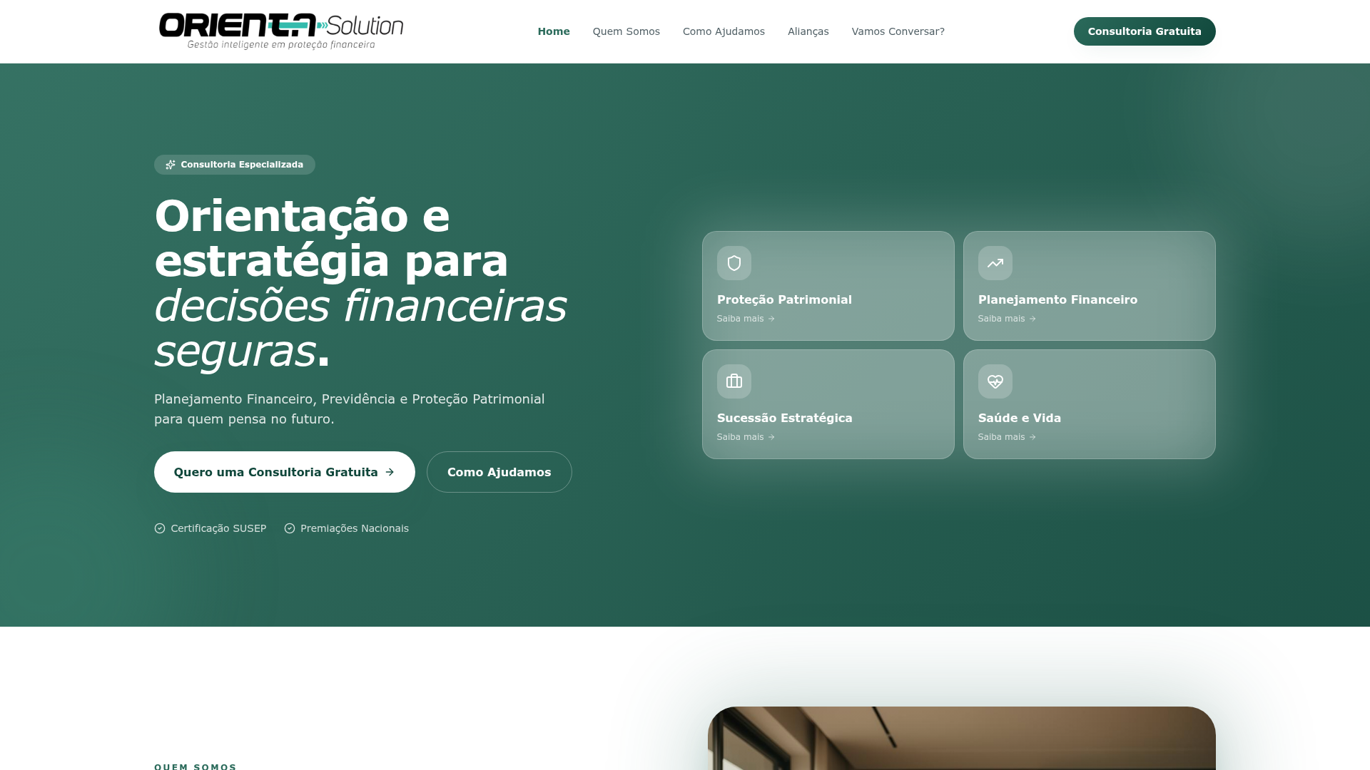 Projeto Orienta Solution entregue pela Anima